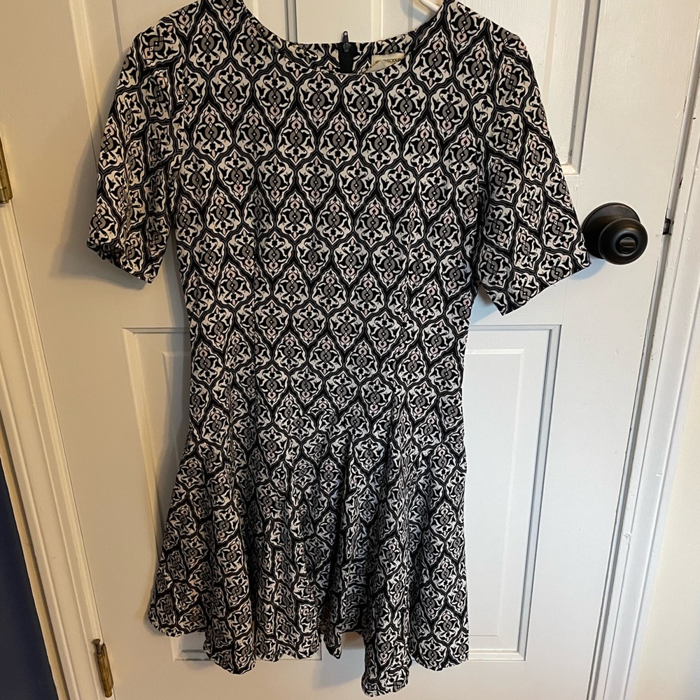 Black and White Patterned Dress